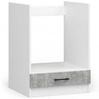 HÄNGESCHRANK Weiß, Beton 82/60/55 - Hellgrau/Weiß, Holzwerkstoff (60/82/55cm) - RAUMHIRSCH FURNITURE