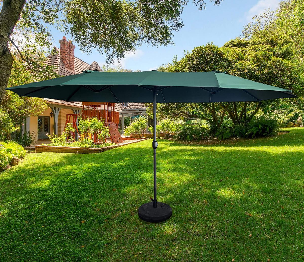 GARTENSCHIRM Grün 270/245/460 - Grün, Textil/Metall (270/460cm) - RAUMHIRSCH FURNITURE