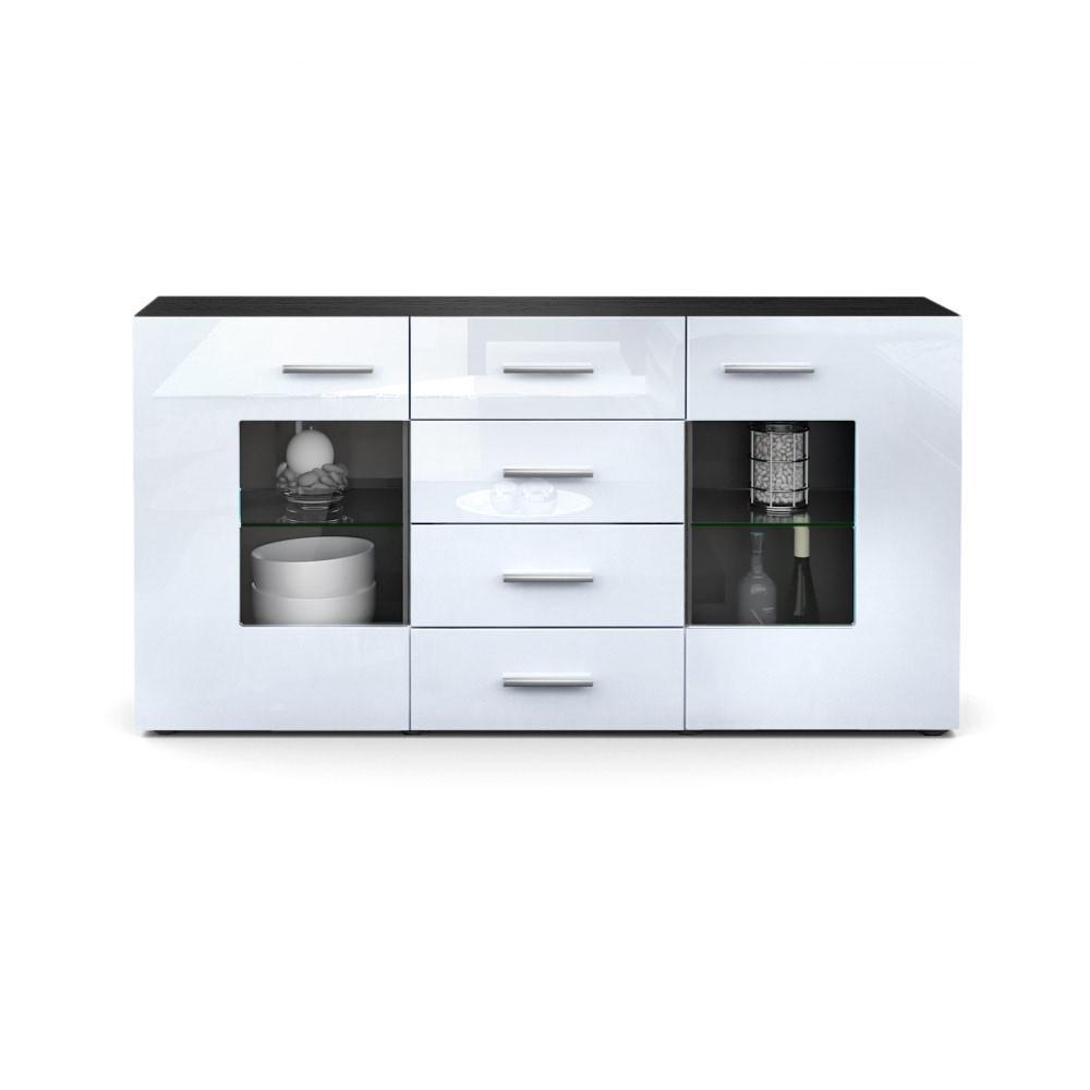 SIDEBOARD Noah Weiß Hochglanz - Weiß Hochglanz, Holzwerkstoff (139/72/35cm) - Vladon