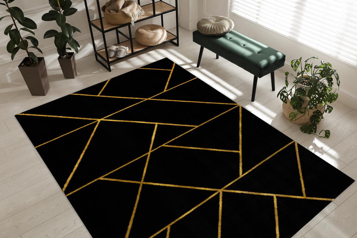 TEPPICH Emerald 160/220 cm - Schwarz, Textil (160/220cm) - rugsX