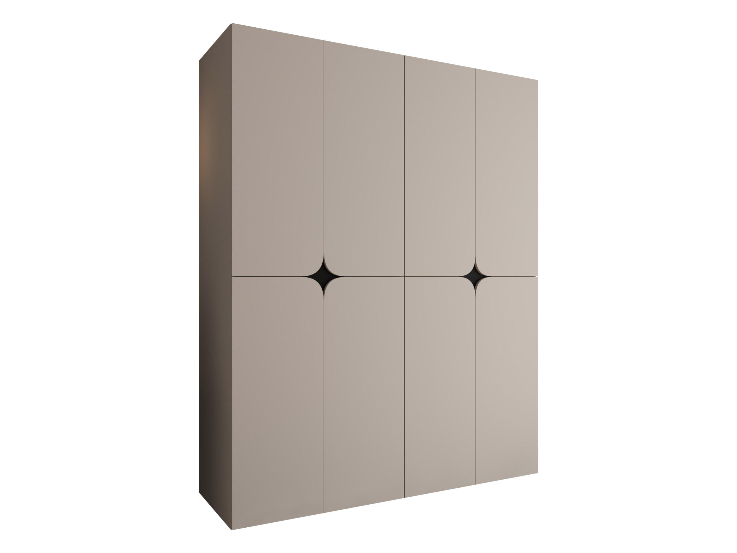 DREHTÜRENSCHRANK Espresso 180 cm - Kaschmir/Schwarz, Holzwerkstoff/Kunststoff (180/203/50cm) - MIRJAN24