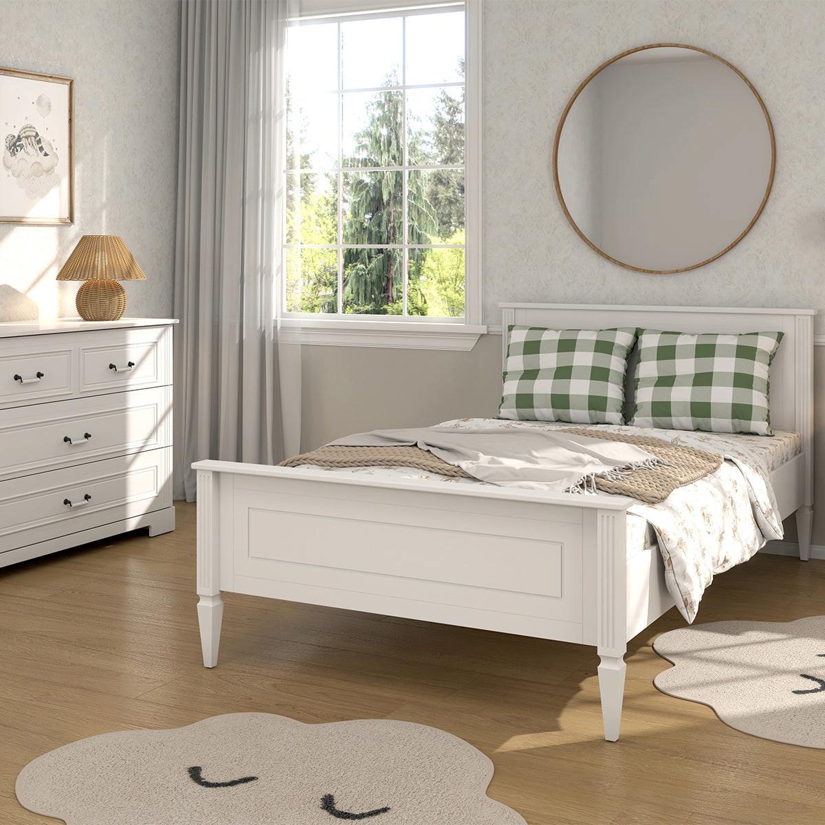 BETT 120/200 Ines Weiß - Weiß, Holzwerkstoff (120/200cm) - Petits-meubles