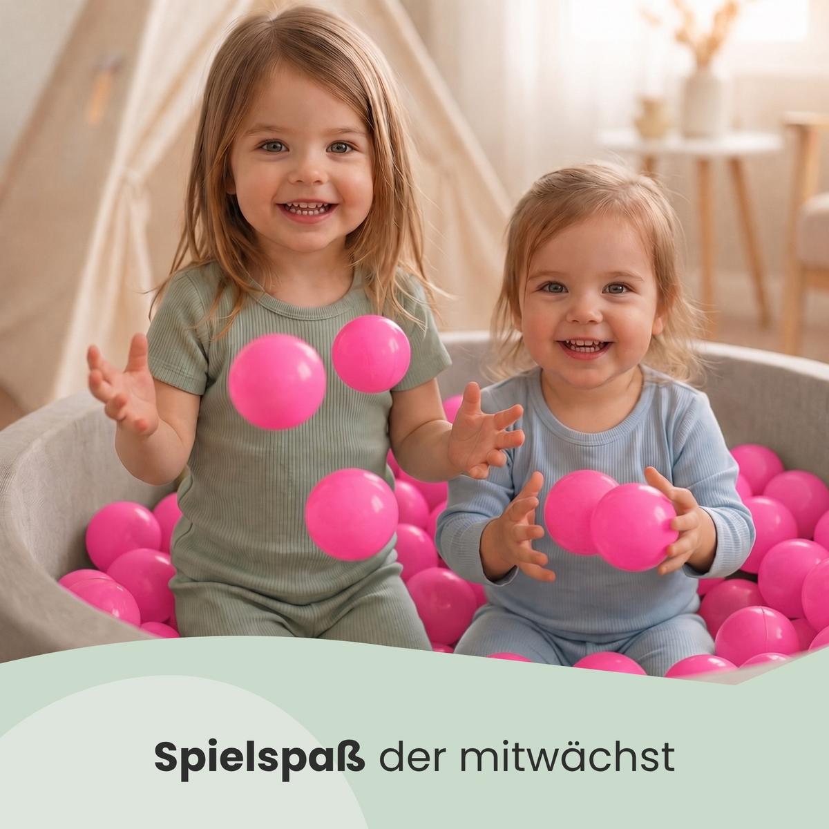BÄLLEBAD-BÄLLE 50 Stück, Pink, 5.5 cm - Pink, Kunststoff (5.5/5.5/5.5cm) - Littletom