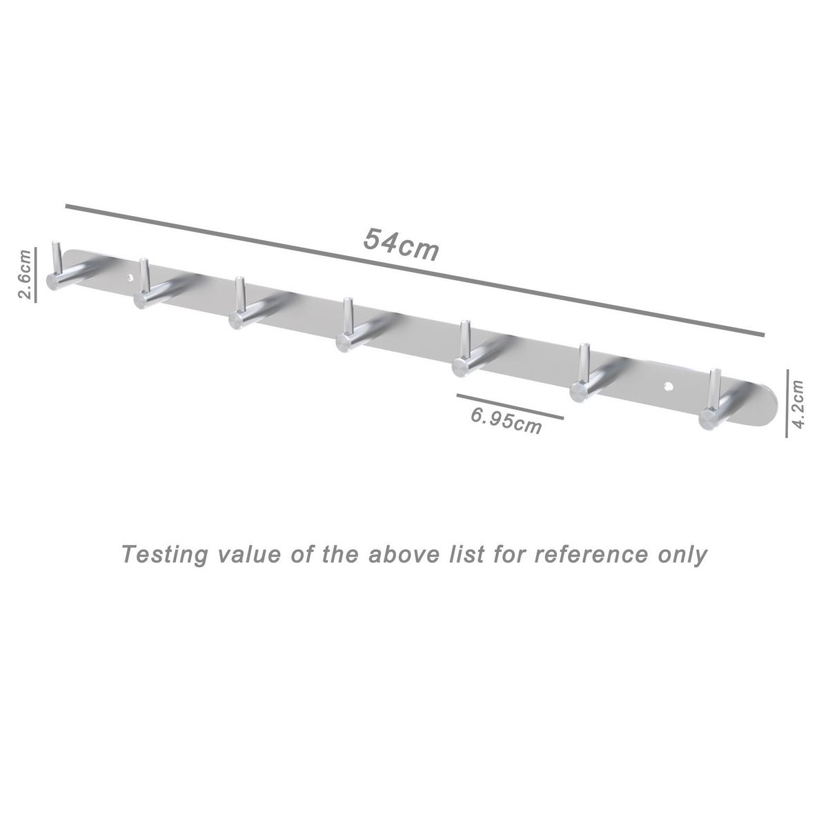 HAKENLEISTE 54/4.2/4.2 cm - Silberfarben, Metall (4.2/4.2/54cm) - Intirilife