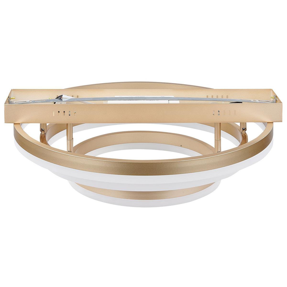 DECKENLEUCHTE Nore 52/52/20 cm - Goldfarben, Kunststoff (52/50/20cm) - Beliani