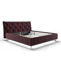 POLSTERBETT ANNY Violett Velvet - Violett, Textil (160/200cm) - KAWOLA