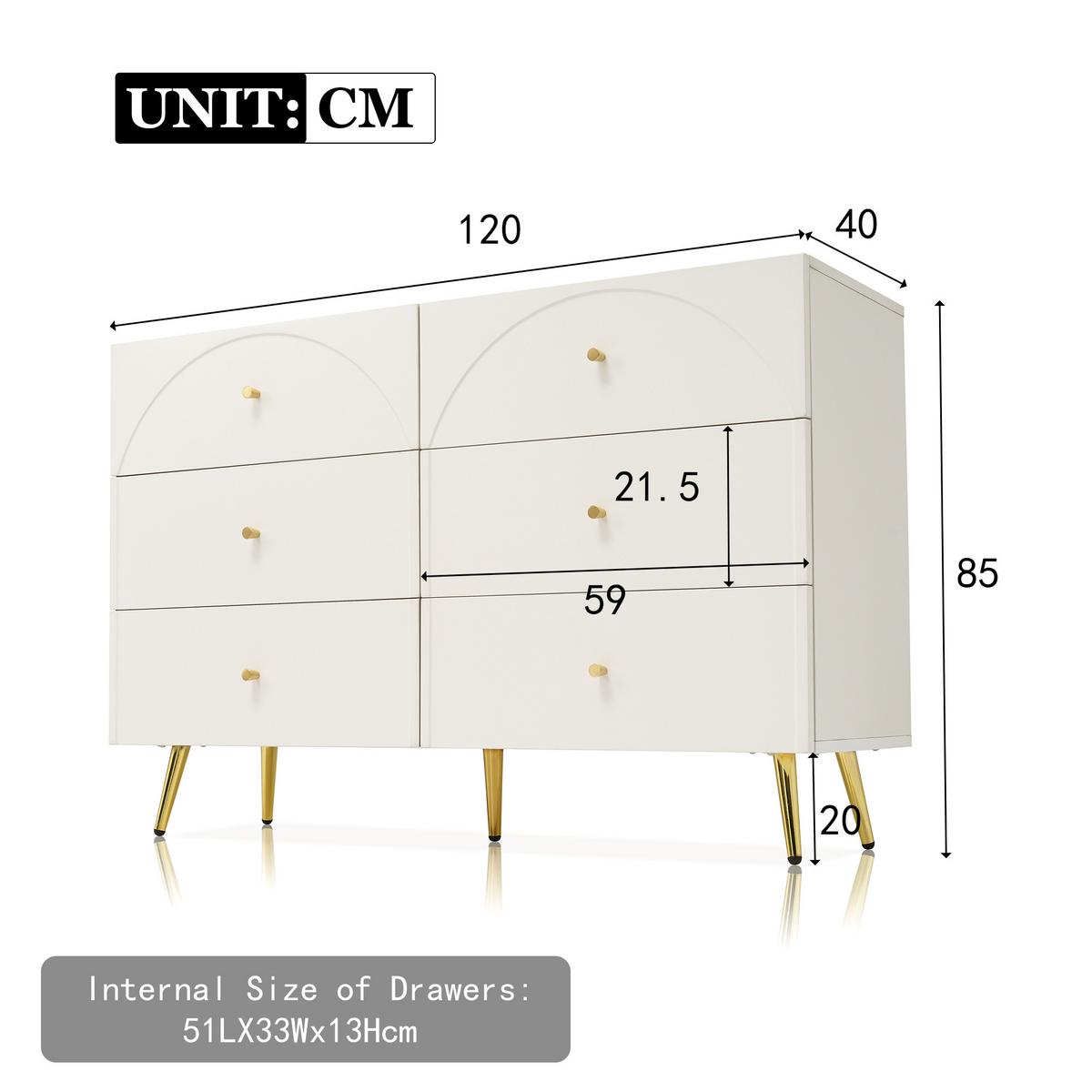 SIDEBOARD Weiß 120/40/85 cm - Weiß, Holzwerkstoff/Metall (40/85/120cm) - Urban Meuble