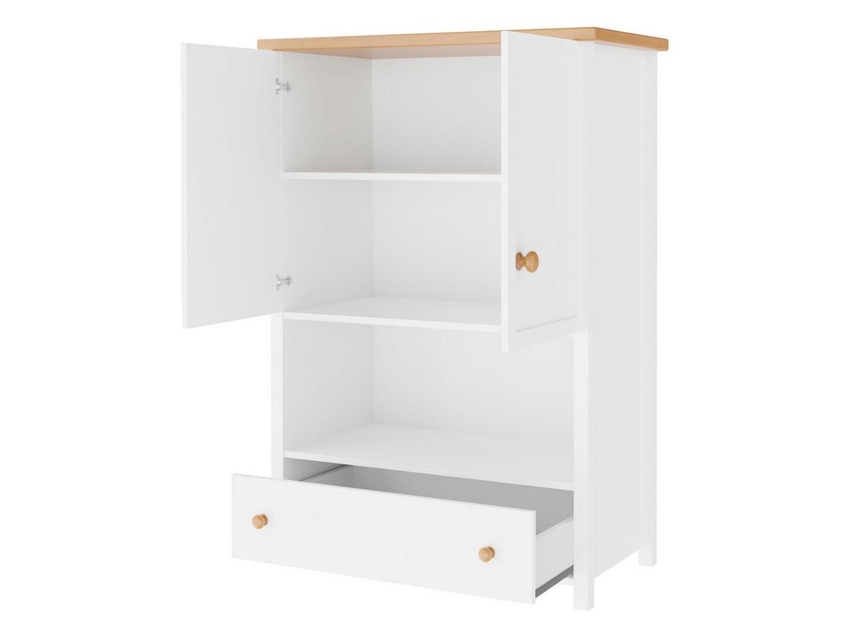 KOMMODE Story 2D1S SO11 - Sandfarben/Goldfarben, Holzwerkstoff/Kunststoff (85/132/42cm) - MIRJAN24
