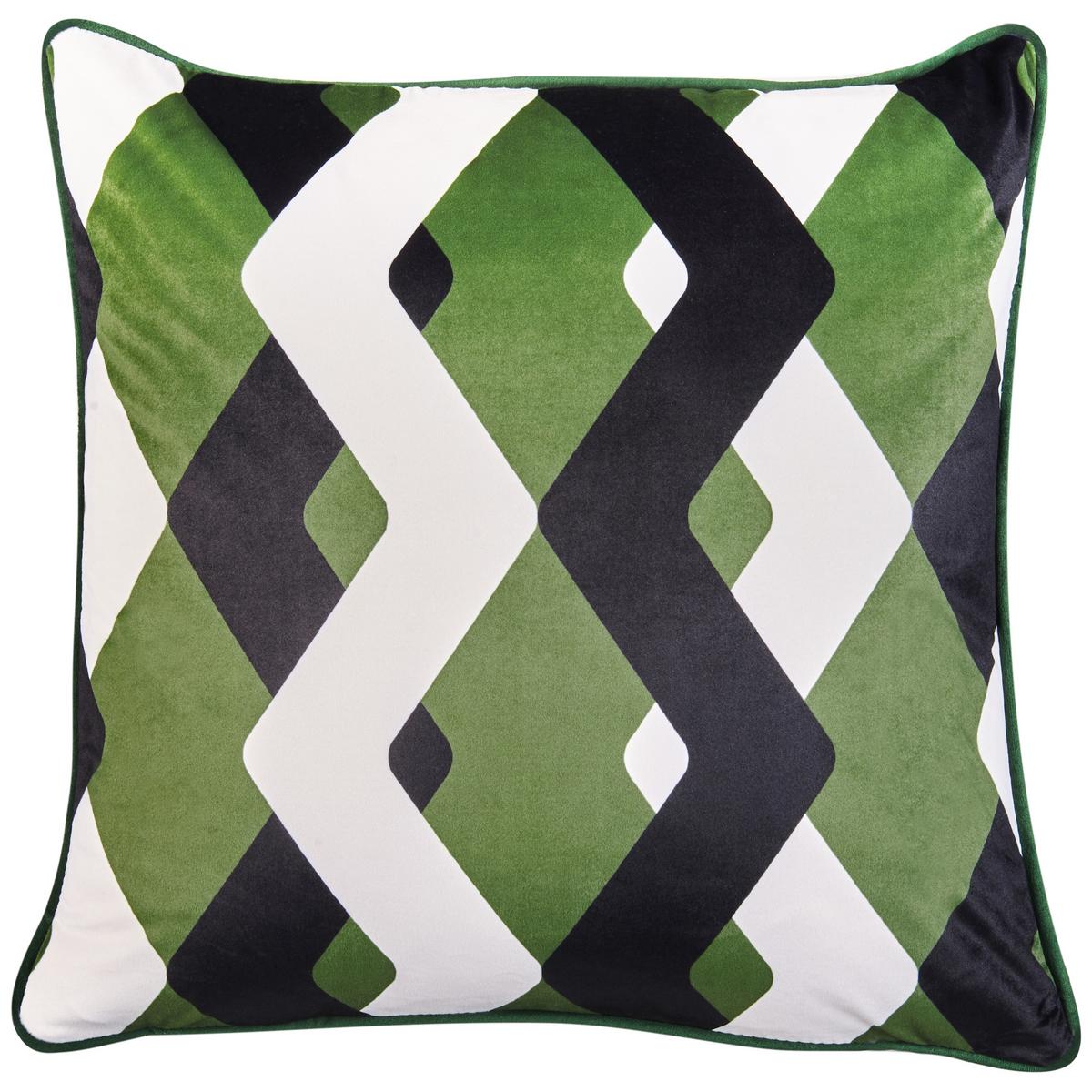 GARTENKISSEN 2er-Set Bunt 45/45 cm Sway - Multicolor/Schwarz, Textil (45/12/45cm) - Beliani