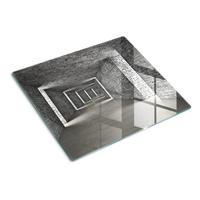 GLASPLATTE 60x52 cm Ziegel - Grau, Glas (60/0.4/52cm) - TULUP