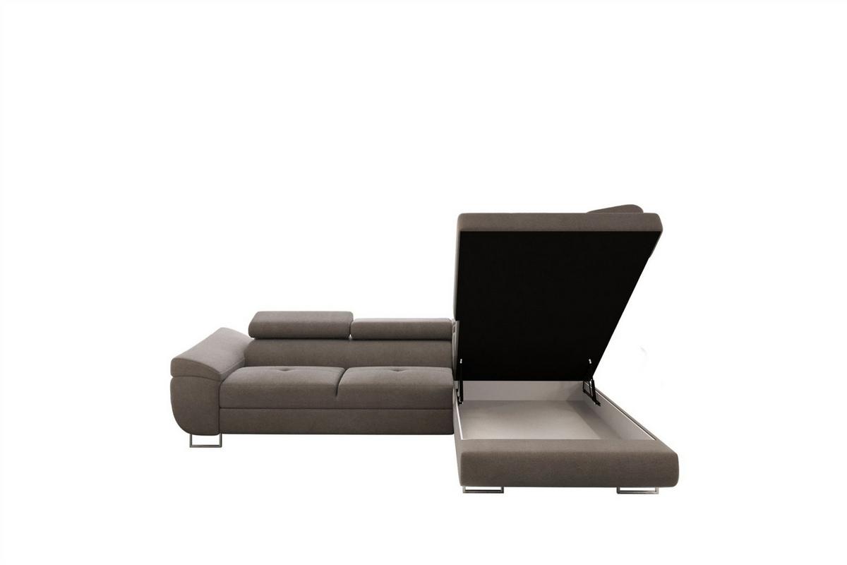 ECKSOFA Carmelo In Nova - Anthrazit, Holzwerkstoff/Textil (275/202cm) - Fun Möbel