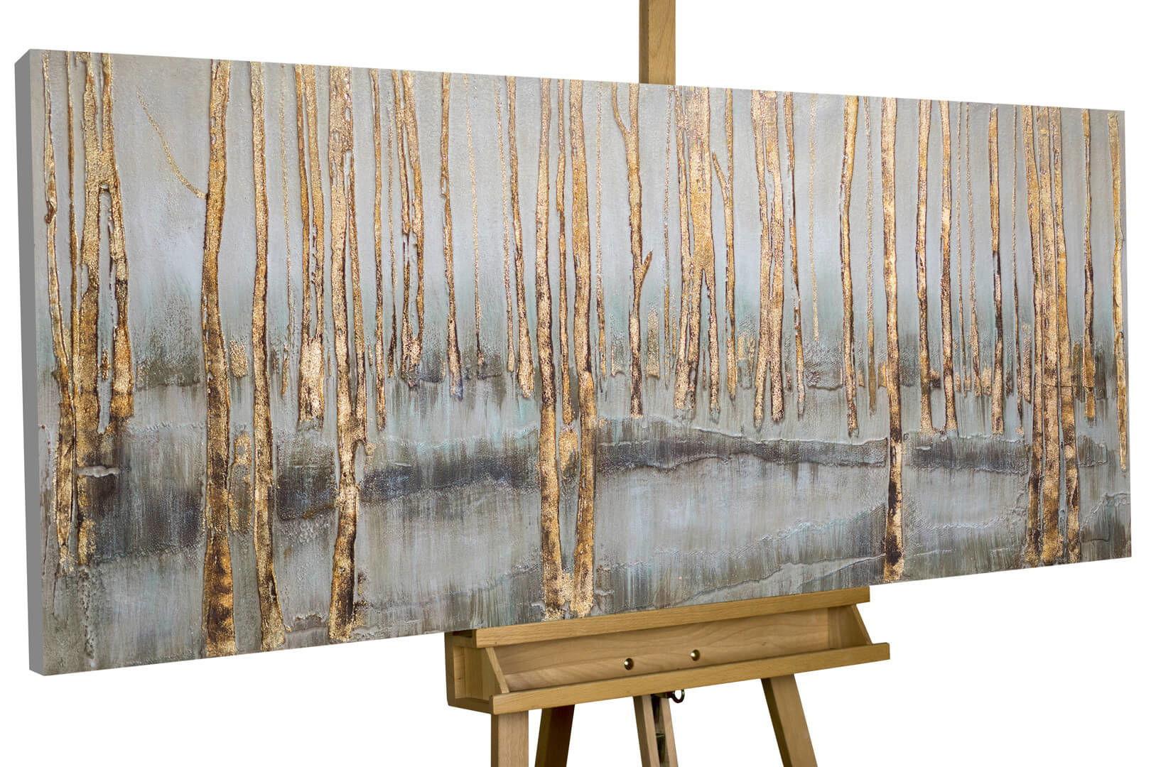 ÖLGEMÄLDE 120/60 cm - Braun/Grau, Holz/Textil (120/60cm) - KUNSTLOFT