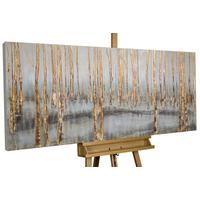 ÖLGEMÄLDE 120/60 cm - Braun/Grau, Holz/Textil (120/60cm) - KUNSTLOFT
