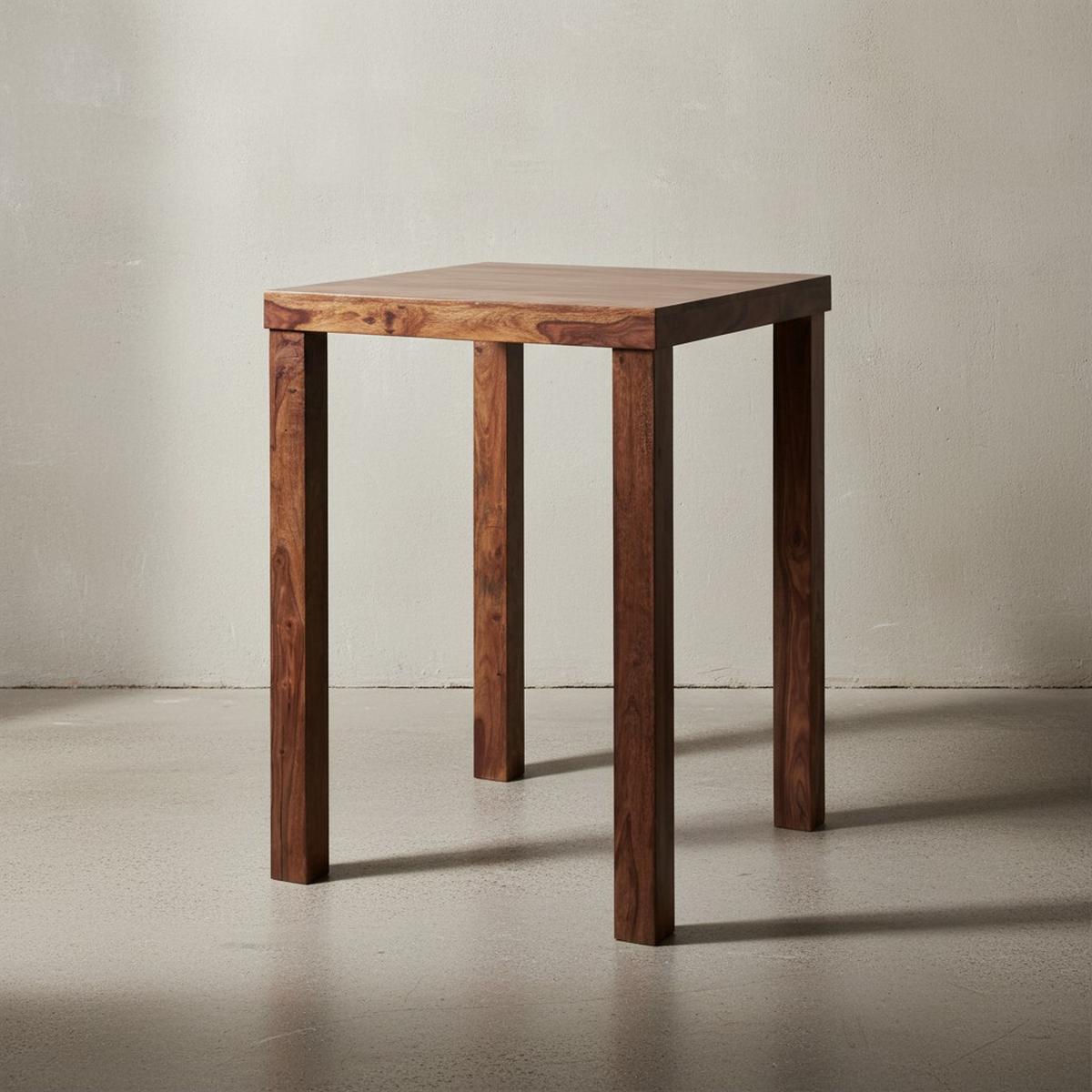 BARTISCH – Rustikal, Massivholz, stabile Konstruktion, individuelles Design - Braun, Holz (80/80/110cm) - KADIMA DESIGN