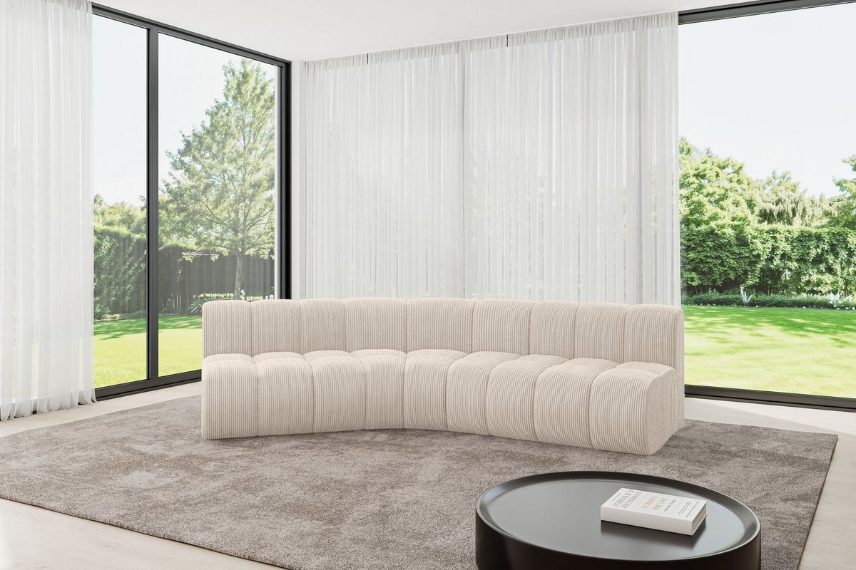 ECKSOFA modulares Sofa Montra-L1 - 290x174x70 cm Beige - Beige, Holzwerkstoff/Textil (290/174cm) - ALTDECOR