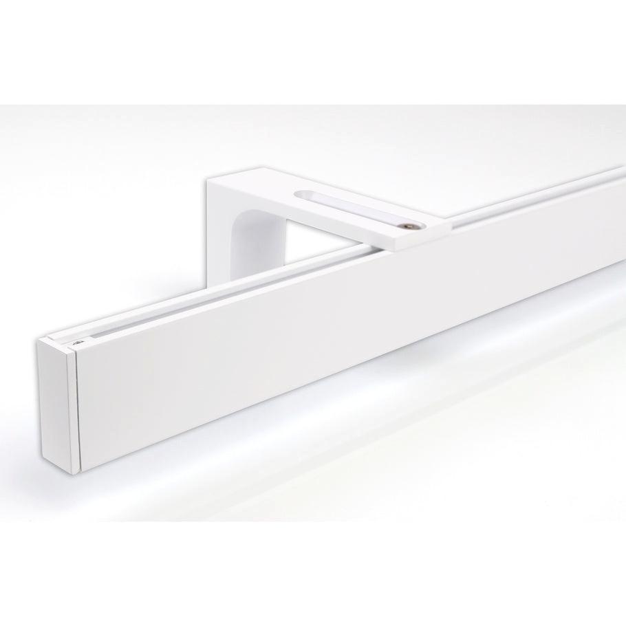 GARDINENSCHIENE 1-lauf Loft 430cm - Weiß, Metall (430cm) - Deco-Raum
