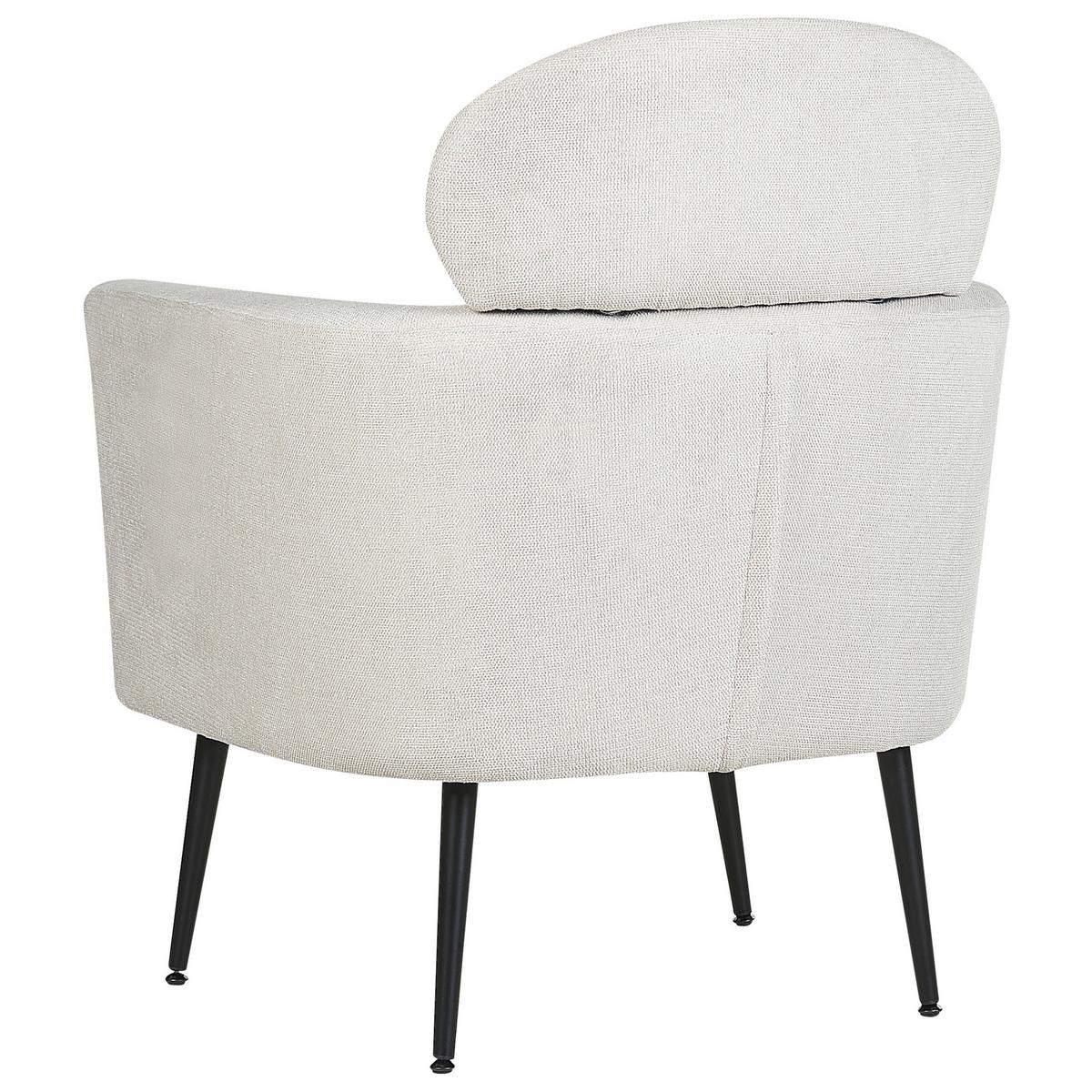 SESSEL Polsterbezug Weiß Soby - Weiß, Holz/Textil (76/91/70cm) - Beliani