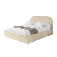 POLSTERBETT mit Bettkasten und Lattenrost, Boxbett ohne Matratze - LERAY 200x200 Beige - Ecru, Holzwerkstoff/Textil (200/200cm) - ALTDECOR