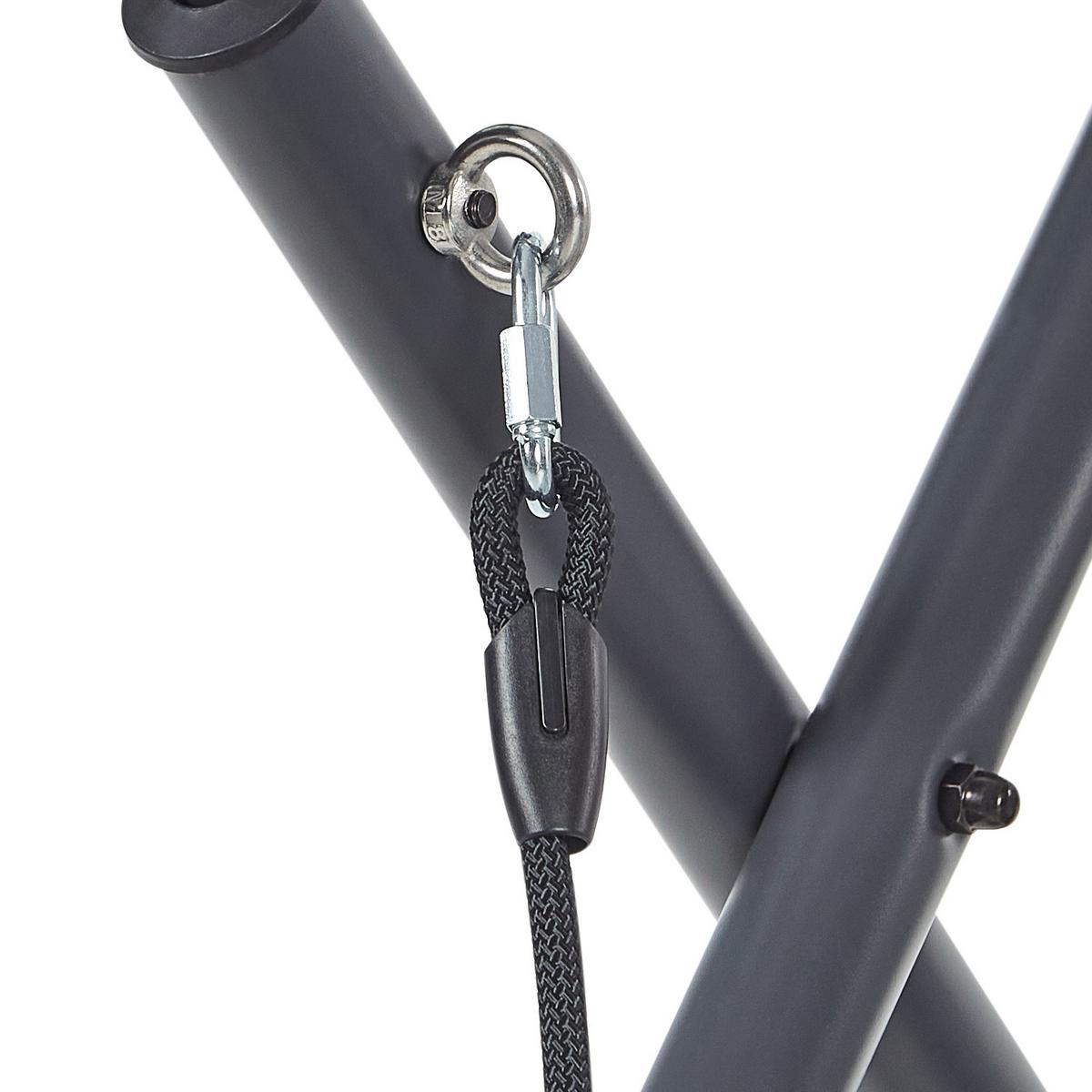 HOLLYWOODSCHAUKEL Grau Solagna - Grau, Metall (114/182/117cm) - Beliani