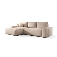 ECKSOFA Walken Mit Schlaffunktion - Creme, Holzwerkstoff/Textil (280/185cm) - Fun Möbel