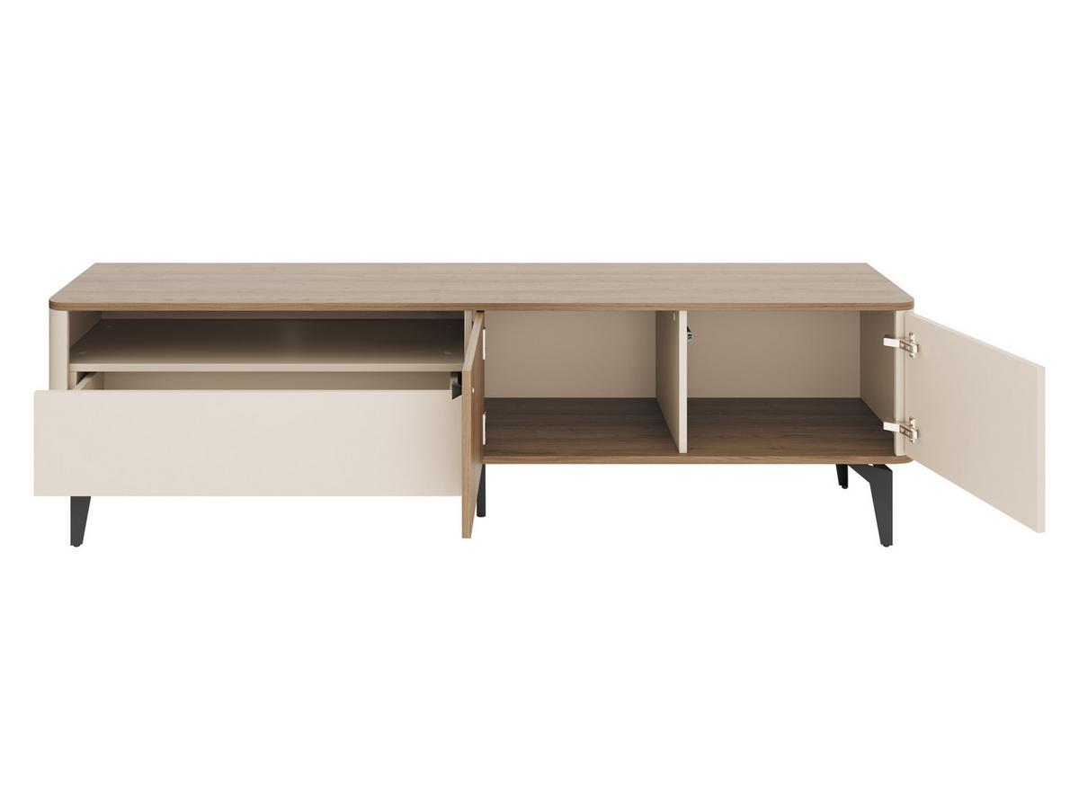 TV-LOWBOARD Aurena 2D1S AU06 - Kaschmir/Nussbaumfarben, Holzwerkstoff/Metall (180/51/41cm) - MIRJAN24