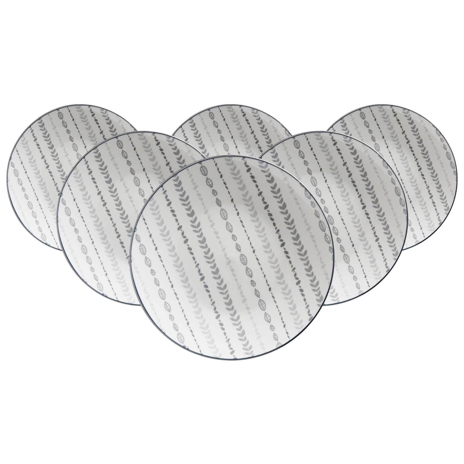DESSERTTELLER Sendai Ranke grau ø 21 cm 6er Set - Grau, Keramik (21cm) - Ritzenhoff Breker