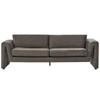 3-SITZER-SOFA Samtstoff graphitgrau Maunu - Schwarz/Grau, Textil (237/76/83cm) - Beliani