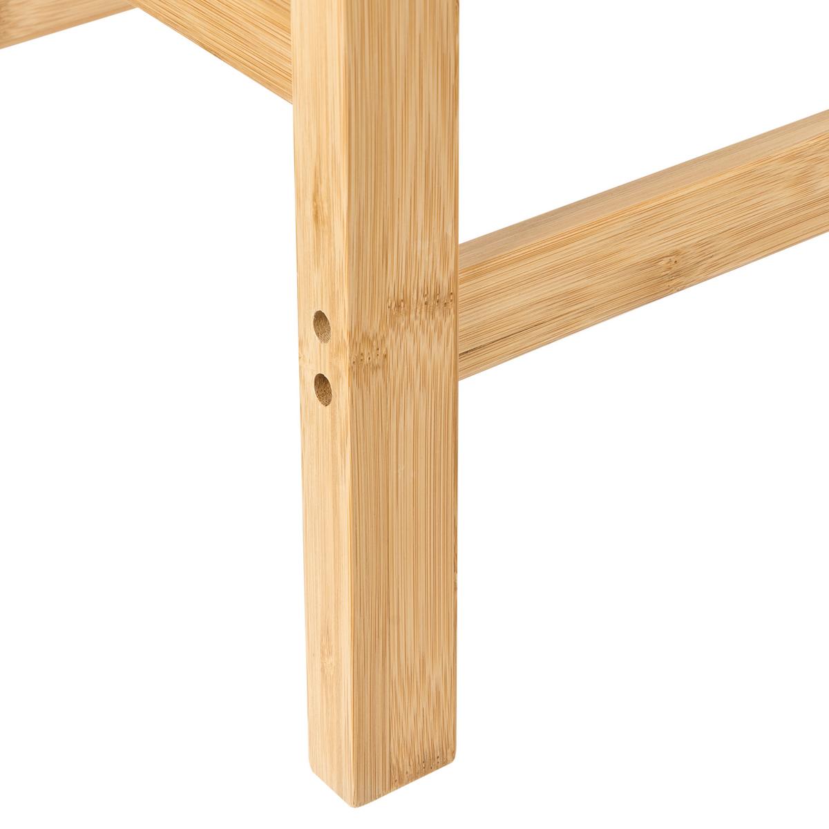 BADEZIMMERBANK Bambus Hellbraun Iguazu - Braun, Holz (70/46/33cm) - Beliani