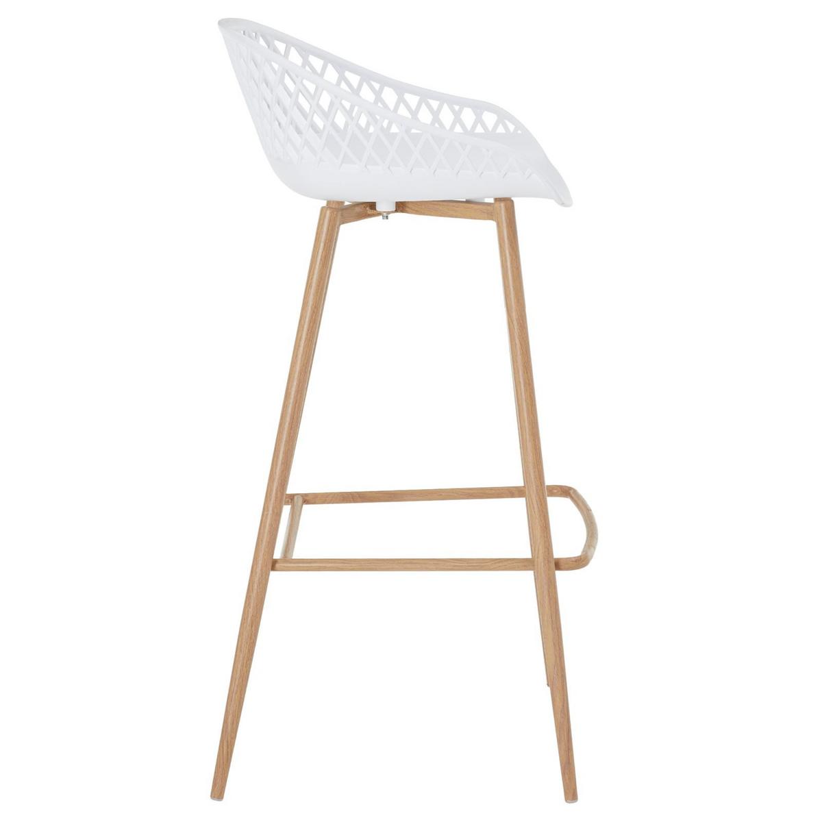 BARHOCKER IREK 2er-Set weiß - Weiß, Textil (47/99/49cm) - IDIMEX