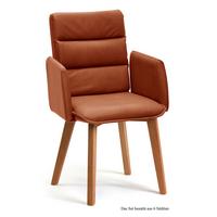 ARMLEHNSTUHL (6er-Set) Daritsa 52x92x60 Eiche geölt/Cognac - Cognac/Eichefarben, Kunststoff (60/92/52cm) - 58aufmkessel