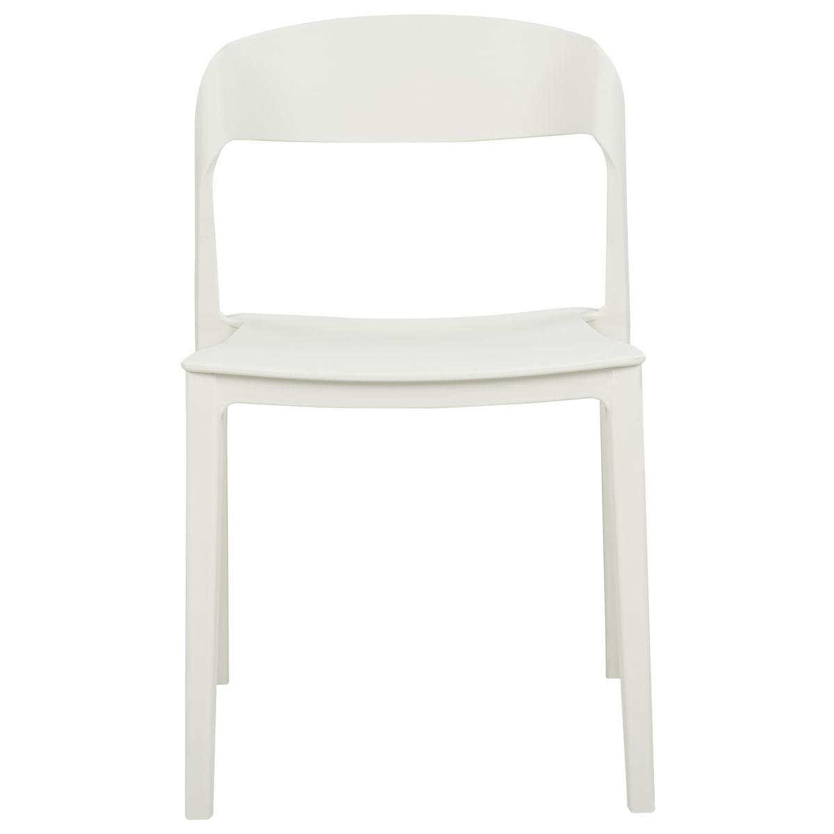 ESSZIMMERSTUHL 2er-Set Kunststoff Weiß Somers - Weiß, Kunststoff (48/77/51cm) - Beliani