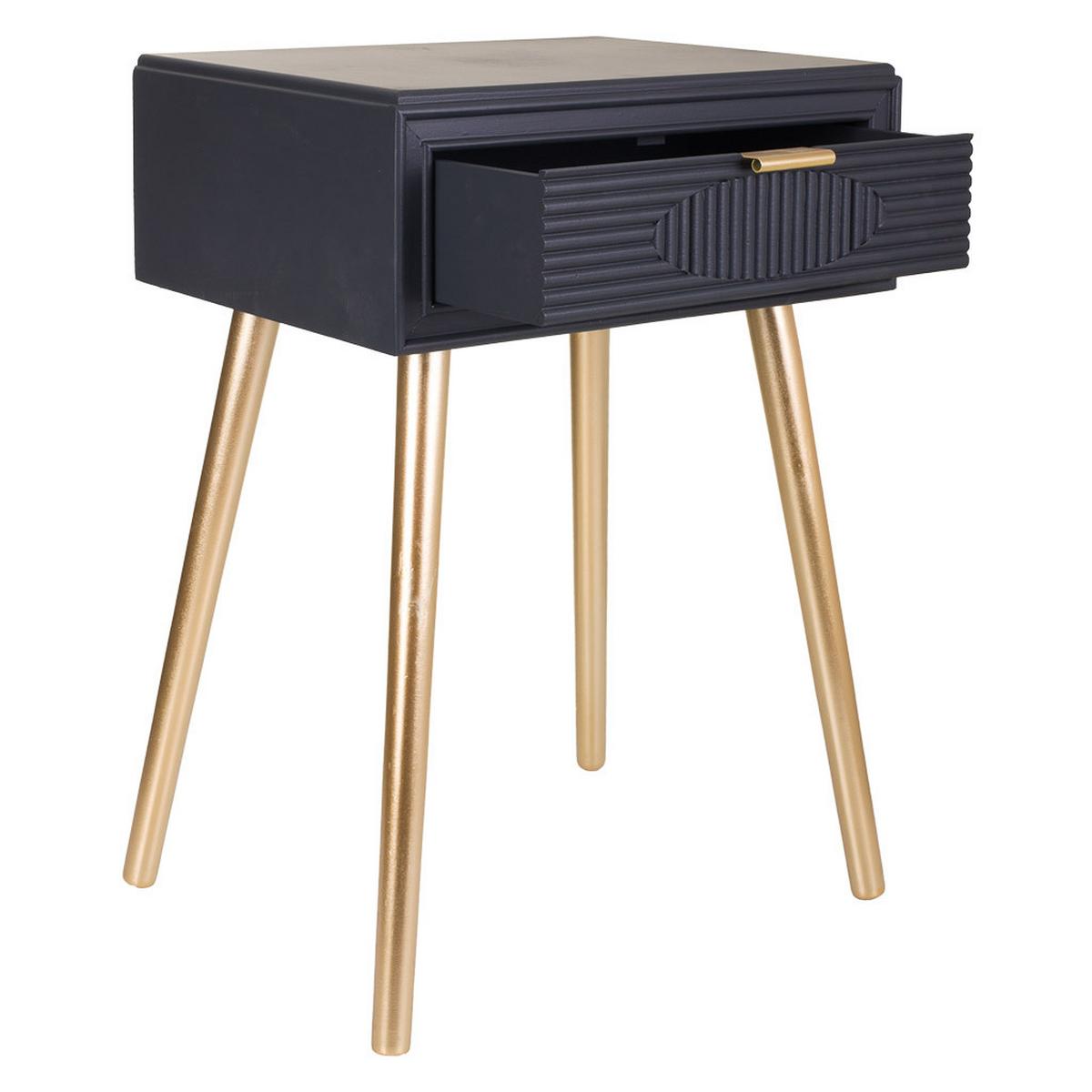 NACHTTISCH aus Holz, grau, 47x39x67cm - Grau, Holzwerkstoff (47/67/39cm) - Wanderlust
