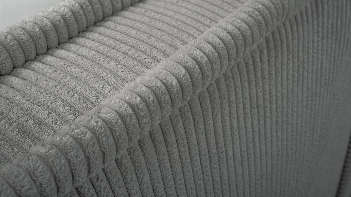 POLSTERBETT CORDO HELLGRAUER CORDSTOFF 160x200 CM - Hellgrau/Schwarz, Kunststoff/Textil (140/200cm) - Selsey