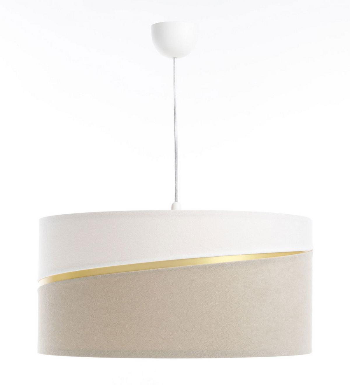 HÄNGELEUCHTE Weiß 60/30 cm - Beige/Weiß, Kunststoff (60/0.4/30cm) - ONZENO