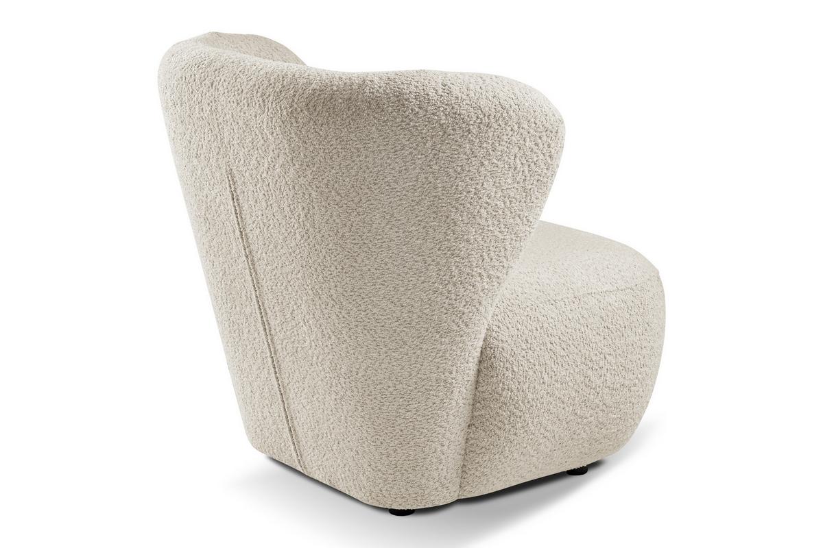 SESSEL LUSSO, Modern Polstersessel Loungesessel, Bucle-Stoff Beige - Beige, Holz/Kunststoff (82/74/74cm) - MASSENO