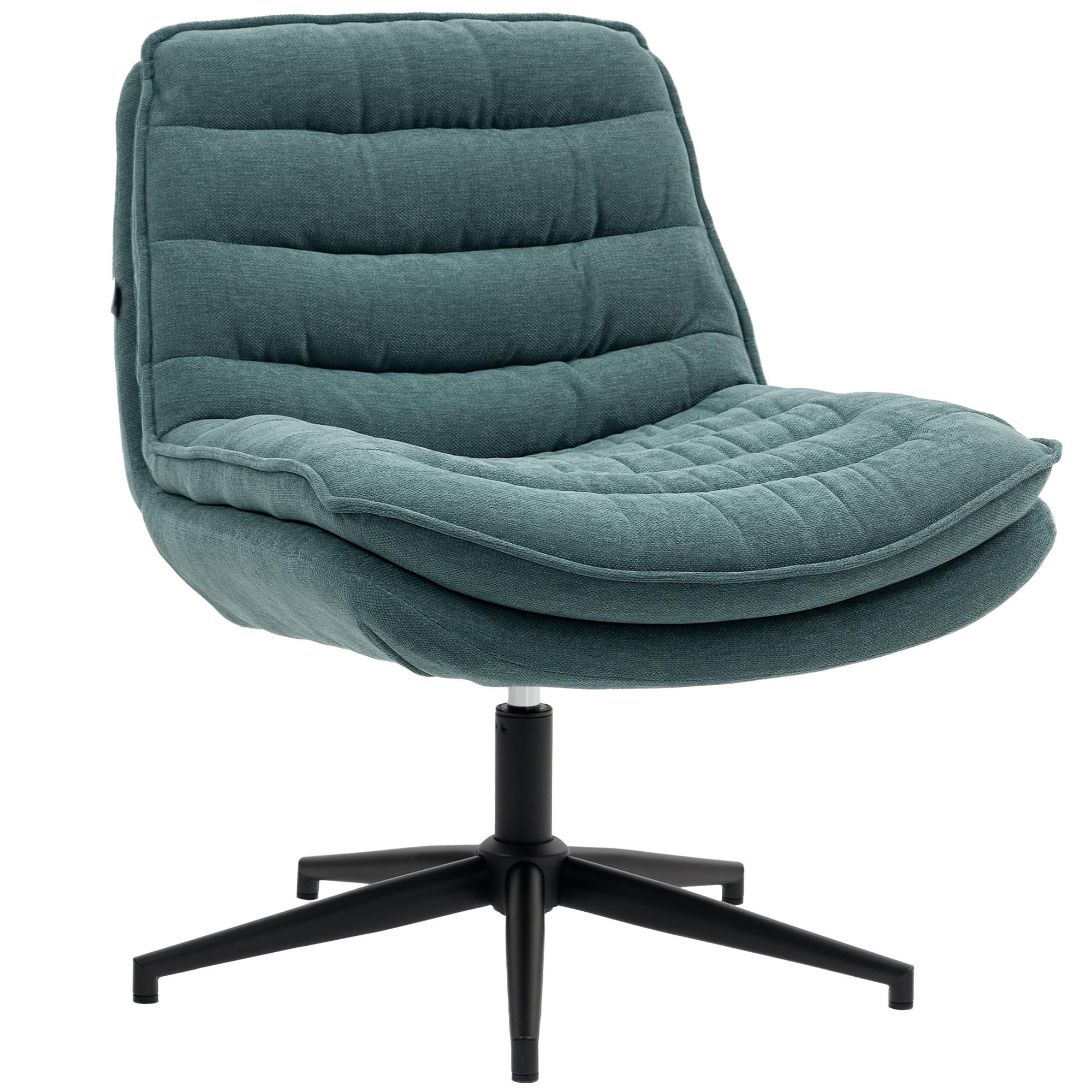 BÜROSTUHL Polyester Schaumstoff Dunkelgrün - Dunkelgrün, Kunststoff (65.5/80/76cm) - HOMCOM