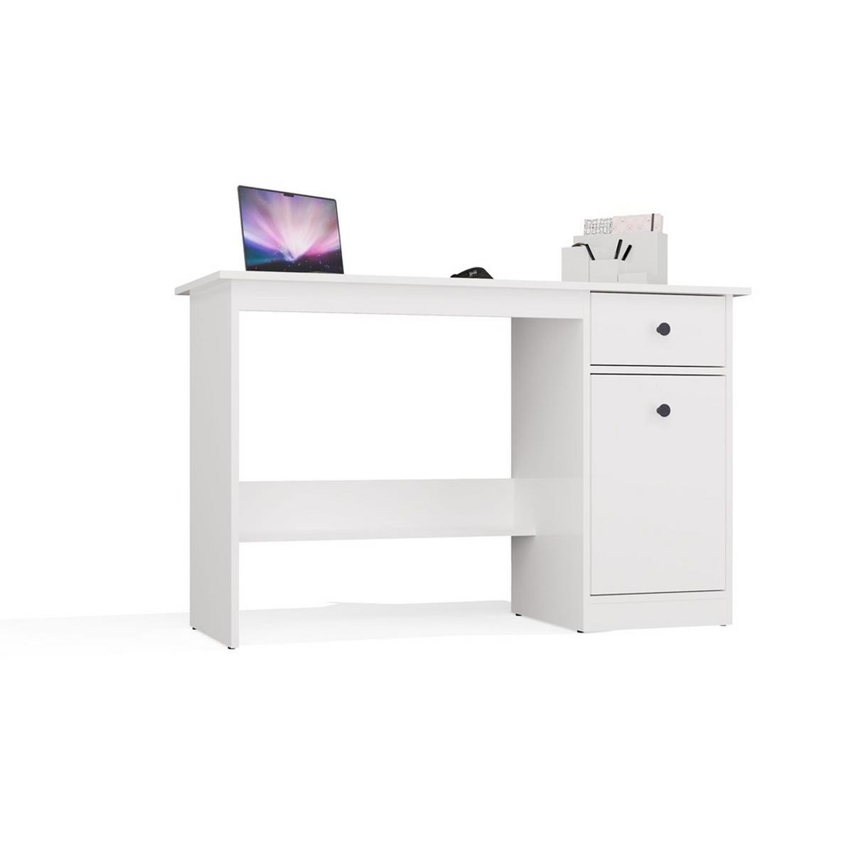 SCHREIBTISCH Weiß 120/75/45 - Weiß, Holzwerkstoff (90/50/75cm) - RAUMHIRSCH FURNITURE