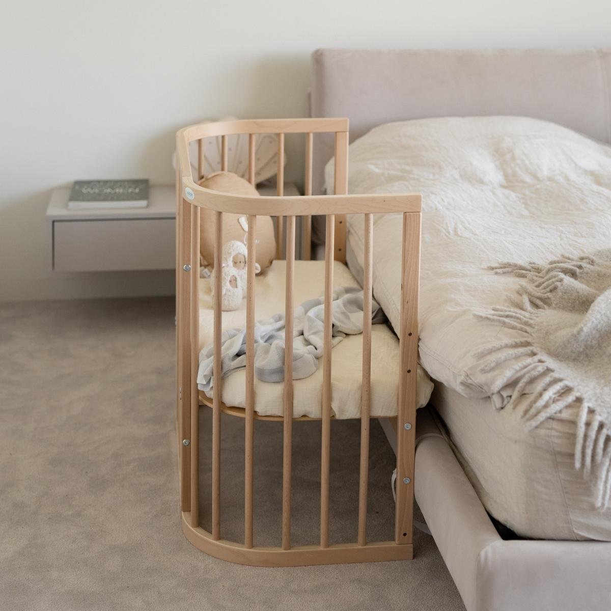 BABYBETT VINTAGE, 5in1 mit Matratze - Braun, Holz (65.5/92cm) - waldin