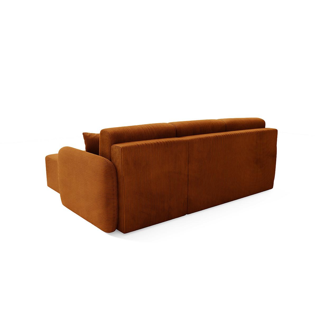 ECKSOFA Dora 3 Sitzplätze Terracotta - Orange, Holz (245/185cm) - Petits-meubles