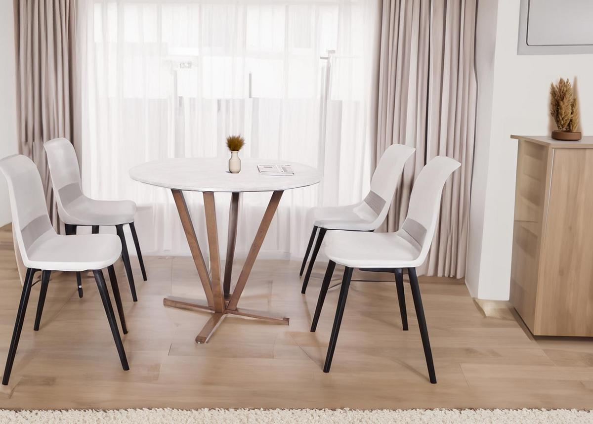 BISTROTISCH -S rund Hellgrau - Hellgrau, Holz (92/92/76cm) - MCW