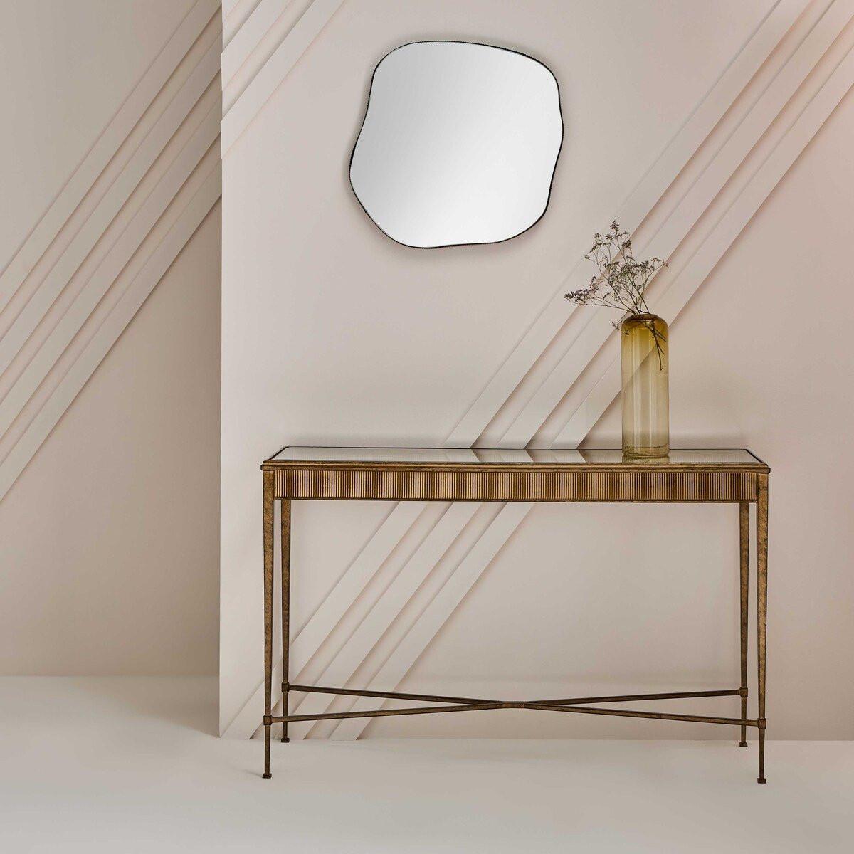 KONSOLE mit profiliertem rahmen - antoinette 120/42/76 cm - Goldfarben, Metall (120/42/76cm) - Signature