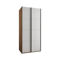 SCHWEBETÜRENSCHRANK 245,5/120/64 2-türig - Schwarz/Weiß, Holz/Metall (120/245/64cm) - Abiks Möbel