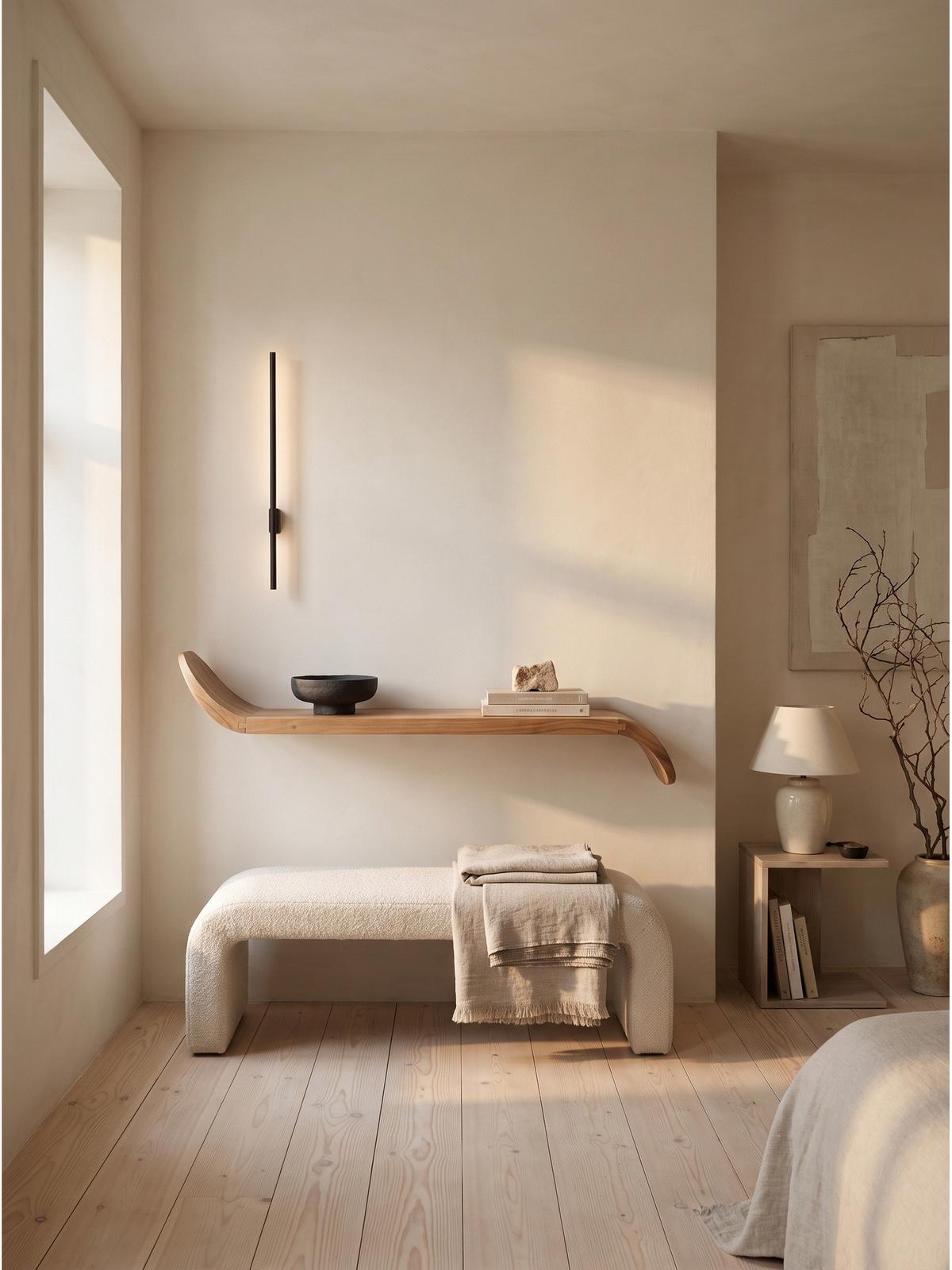 WANDREGAL ARBOGA, Mango Massivholz, handgefertigt, 100 x 20 x 36 cm - Braun, Holz (100/36/20cm) - KADIMA DESIGN