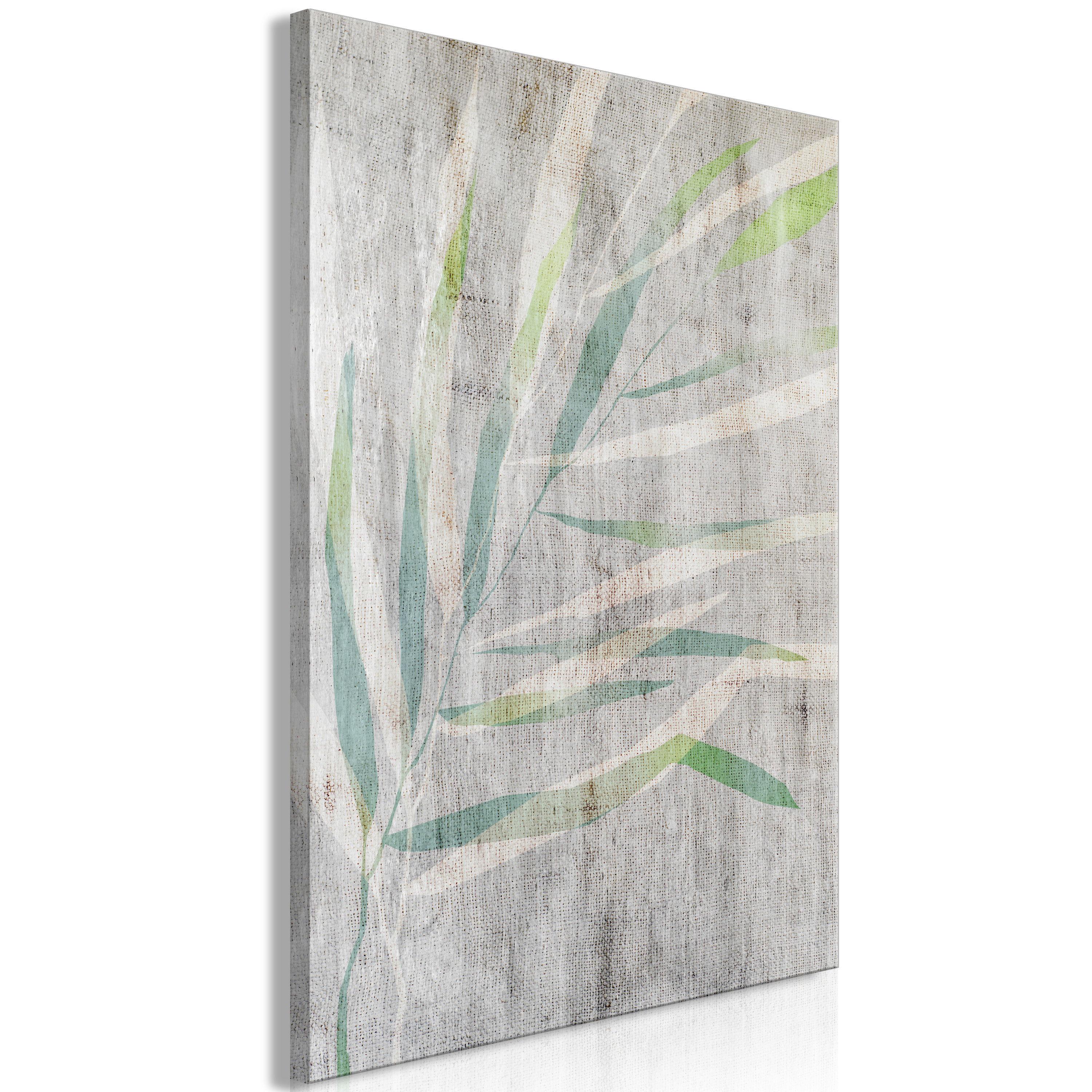 KUNSTDRUCK Grau 60/90 cm - Grau/Grün, Textil (60/90cm) - KUNSTLOFT
