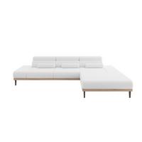 ELEKTRISCHES ECKSOFA Rechts MONA 316x205x85 Weiß Bouclé - Weiß, Holzwerkstoff/Textil (316/205cm) - ALTDECOR