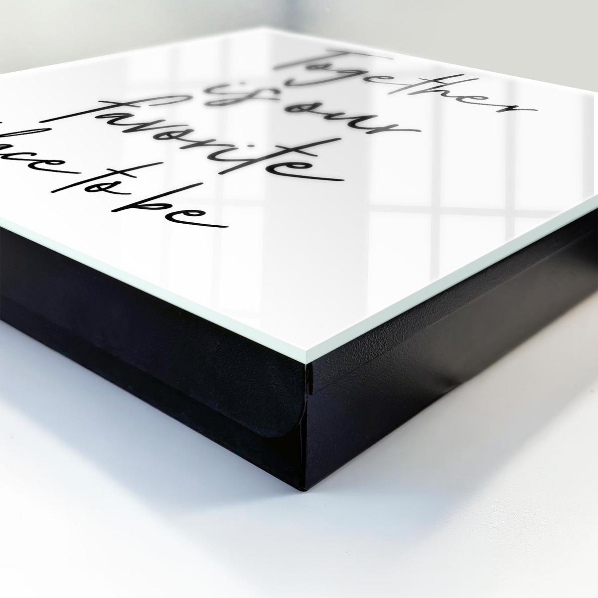 SCHLÜSSELBOX Schwarz 30x30 cm- Türöffnung nach rechts - Gemeinsam ist unser Lieblingsplatz. - Multicolor, Metall (30/30/5cm) - TULUP
