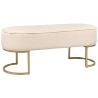 BETTBANK Milry 40/104/40 cm - Beige, Kunststoff/Textil (104/40/40cm) - Beliani