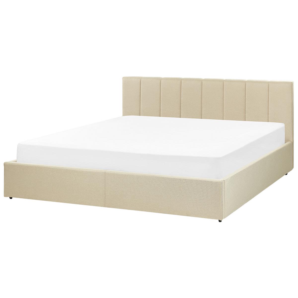 POLSTERBETT 180/200cm Beige Dreux - Beige, Textil (180/200cm) - Beliani