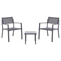 BISTRO-SET Metall Dunkelgrau Tavoleto - Dunkelgrau, Metall - Beliani