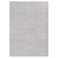 TEPPICH Kurzflor ILLER in Silber, mit 3D-Design, Florhöhe 12 mm, 140 x 200 cm - Silberfarben, Textil (200/140cm) - KADIMA DESIGN